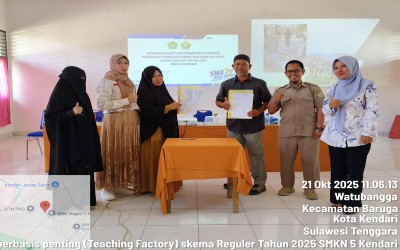 SMK Negeri 5 Kendari Jalin Kerja Sama dengan UPR Empang Sari untuk Penguatan Program TEFA